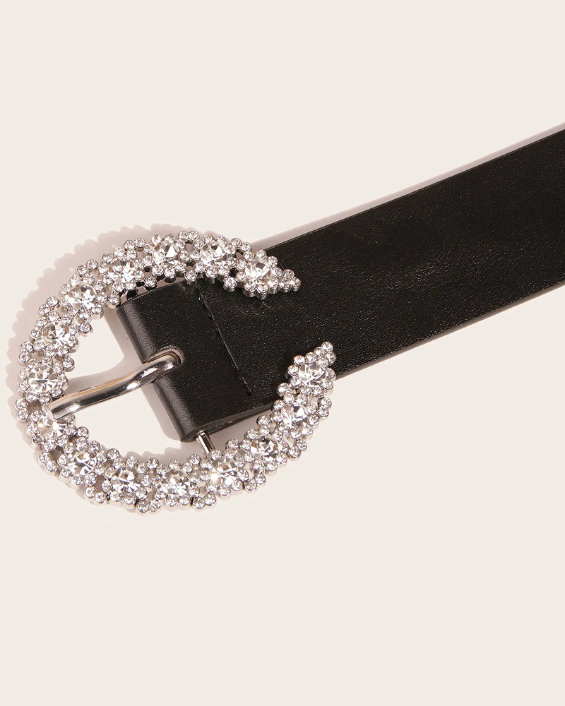 Y2K Rhinestone Buckle Belt - 90s Grunge, Retro, Pastel Goth, Y2K Club & Party Outfits