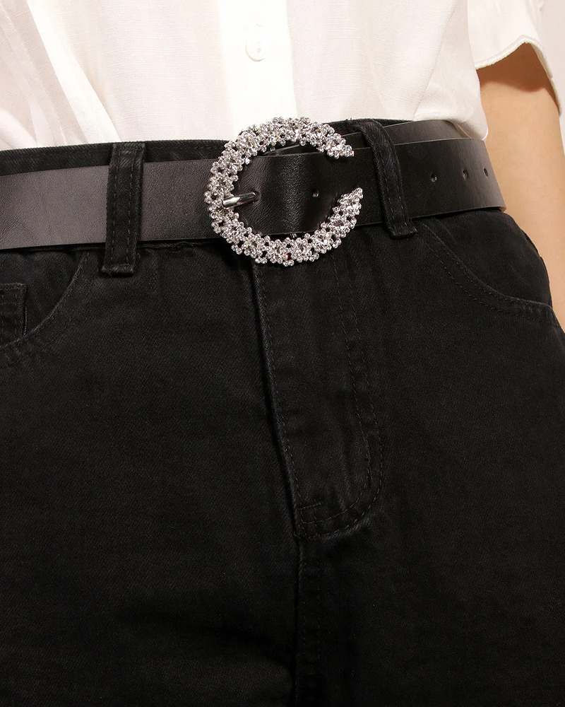 Y2K Rhinestone Buckle Belt - 90s Grunge, Retro, Pastel Goth, Y2K Club & Party Outfits