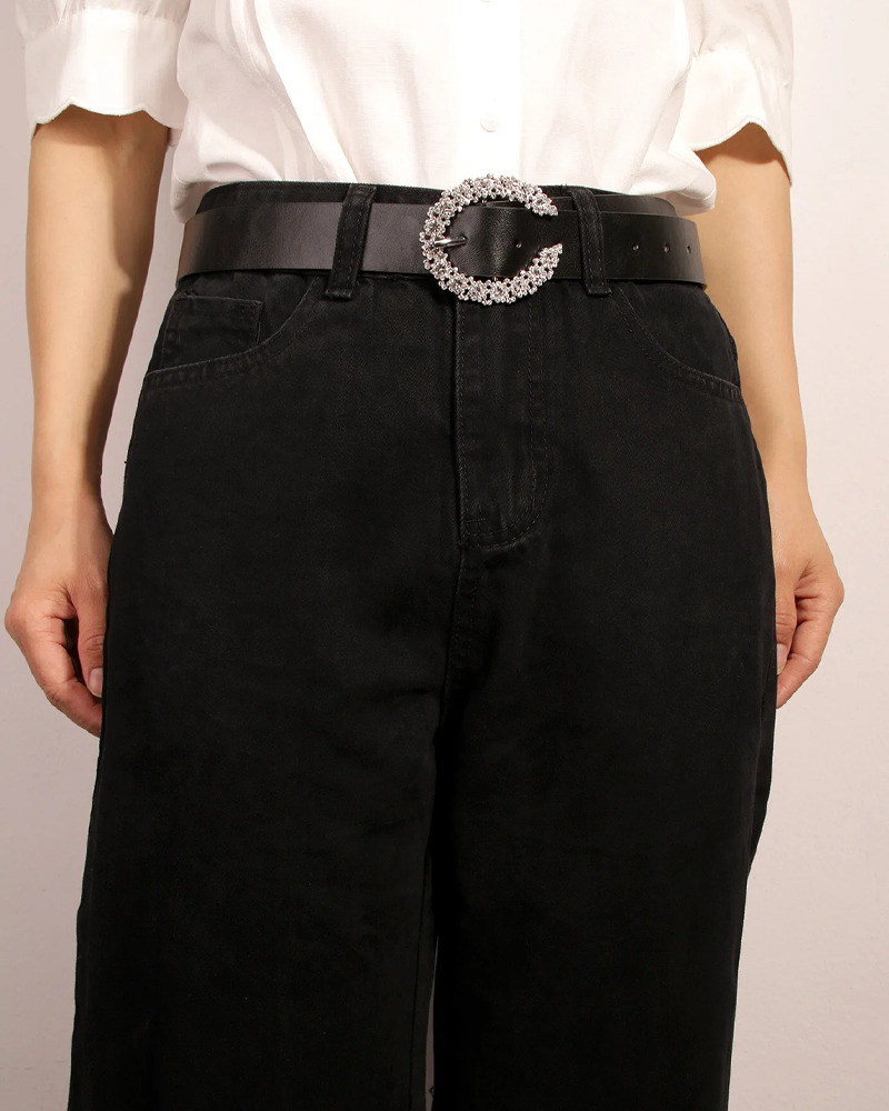 Y2K Rhinestone Buckle Belt - 90s Grunge, Retro, Pastel Goth, Y2K Club & Party Outfits