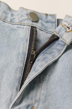 Y2K Rhinestone Cut Out Denim Jeans - 90s Grunge, Retro, Summer, Party, and Club Outfits