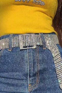 Y2K Rhinestone Diamond Belt ? | 90s Grunge, Retro, Pastel Goth, Y2K Party & Club Outfits