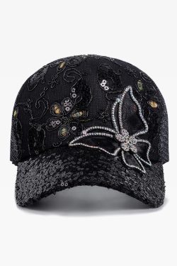 Y2K Rhinestone Hat - Retro 90s Grunge, Y2K Summer & Party Outfits, Popstar & Goth Styles