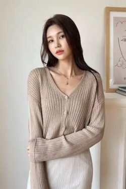 Y2K Ribbed Cardigan - 90s Grunge, Retro Summer, Pastel Goth, Y2K Party & Club Outfits