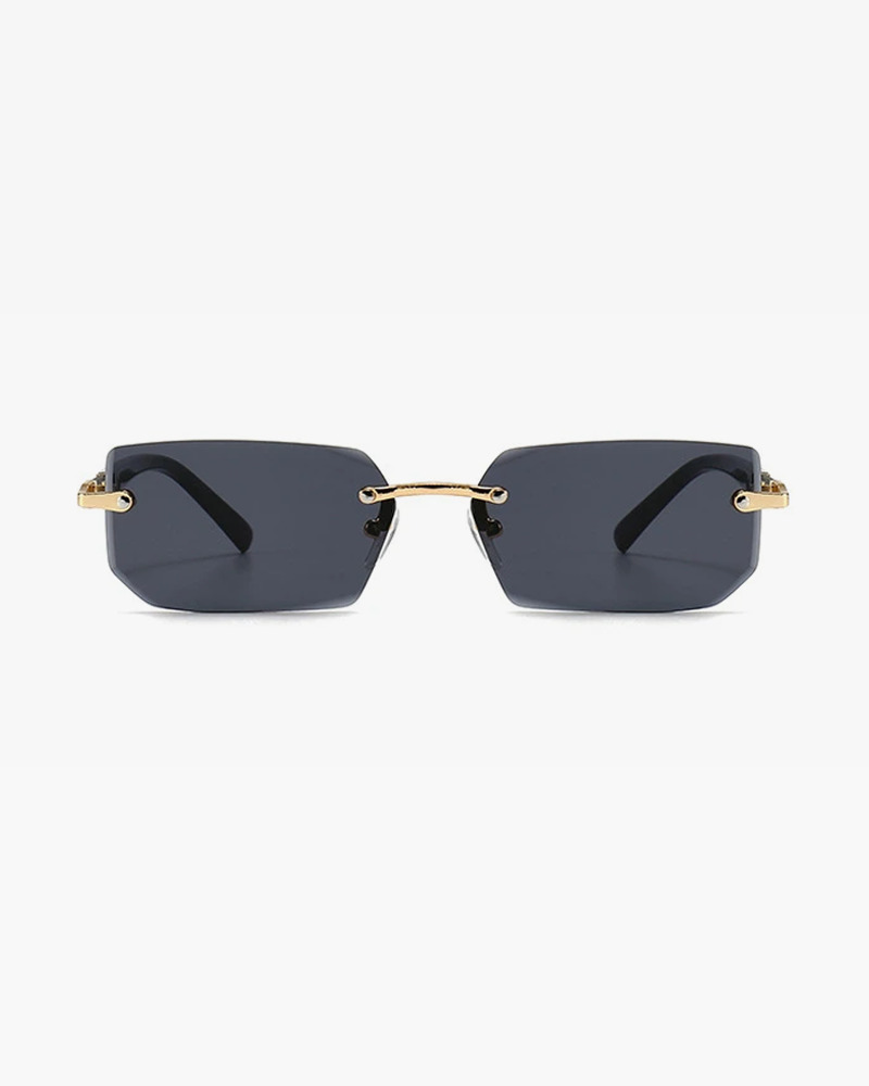 Y2K Rimless Rectangle Sunglasses - Retro 90s Grunge, Hip Hop, and Pastel Goth Fashion