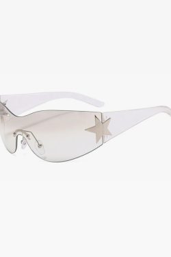 Y2K Rimless Sunglasses - Retro 90s Fashion, Grunge, Y2K Party, and Summer Outfits Accessory