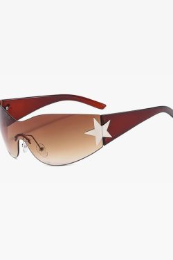 Y2K Rimless Sunglasses - Retro 90s Fashion, Grunge, Y2K Party, and Summer Outfits Accessory