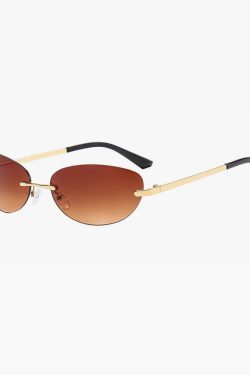 Y2K Rimless Sunglasses - Retro 90s Grunge, Hip Hop, and Pastel Goth Fashion for Women
