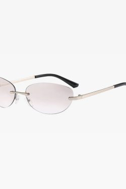 Y2K Rimless Sunglasses - Retro 90s Grunge, Hip Hop, and Pastel Goth Fashion for Women