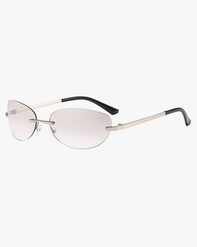 Y2K Rimless Sunglasses - Retro 90s Grunge, Hip Hop, and Pastel Goth Fashion for Women