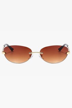 Y2K Rimless Sunglasses - Retro 90s Grunge, Hip Hop, and Pastel Goth Fashion for Women