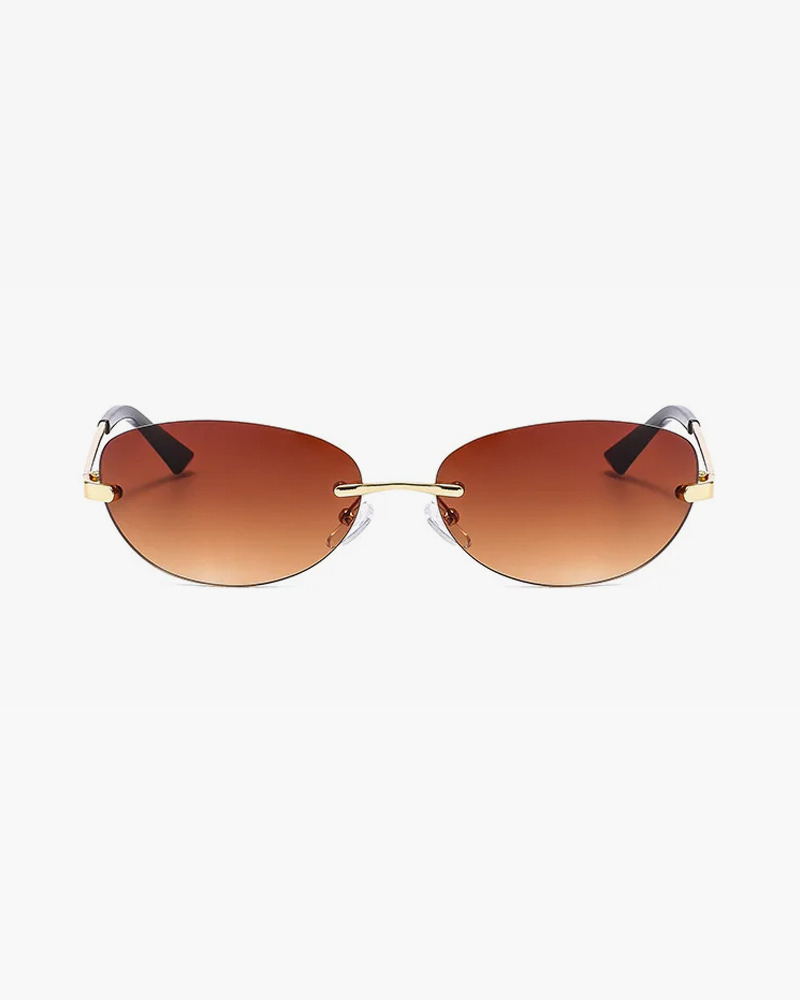 Y2K Rimless Sunglasses - Retro 90s Grunge, Hip Hop, and Pastel Goth Fashion for Women
