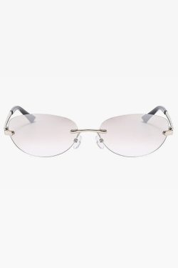 Y2K Rimless Sunglasses - Retro 90s Grunge, Hip Hop, and Pastel Goth Fashion for Women