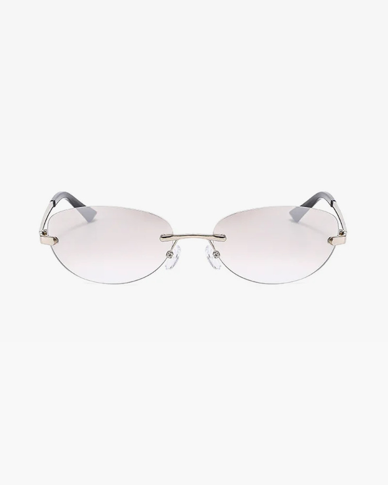 Y2K Rimless Sunglasses - Retro 90s Grunge, Hip Hop, and Pastel Goth Fashion for Women