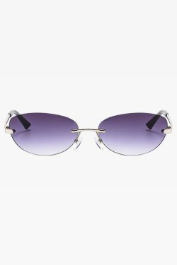 Y2K Rimless Sunglasses - Retro 90s Grunge, Hip Hop, and Pastel Goth Fashion for Women