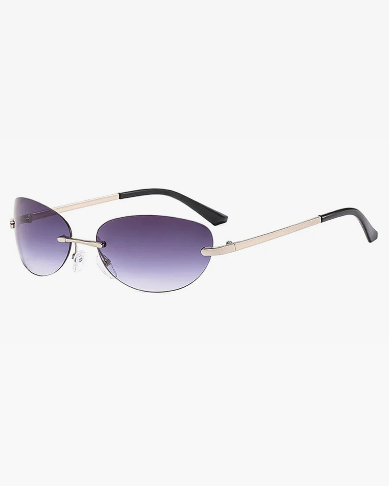 Y2K Rimless Sunglasses - Retro 90s Grunge, Hip Hop, and Pastel Goth Fashion for Women