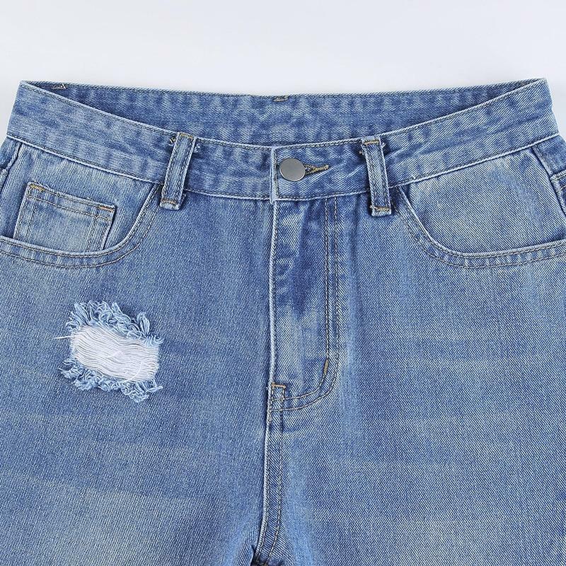 Y2K Ripped Flare Jeans - 90s Grunge, Retro Style, Summer Y2K Outfits, Y2K Fashion Essentials