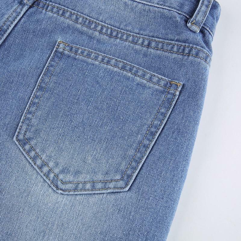 Y2K Ripped Flare Jeans - 90s Grunge, Retro Style, Summer Y2K Outfits, Y2K Fashion Essentials