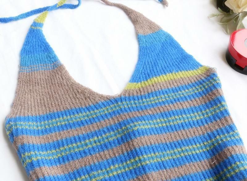 Y2K Ruched Knit Mini Dress - 90s Grunge, Retro Summer Outfit, Pastel Goth, Y2K Party Look