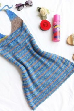 Y2K Ruched Knit Mini Dress - 90s Grunge, Retro Summer Outfit, Pastel Goth, Y2K Party Look