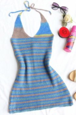 Y2K Ruched Knit Mini Dress - 90s Grunge, Retro Summer Outfit, Pastel Goth, Y2K Party Look
