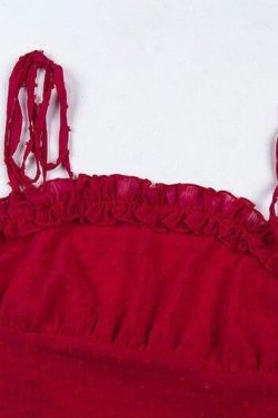 Y2K Ruched Red Mini Dress - 90s Grunge Summer Outfit, Retro Party & Club Fashion
