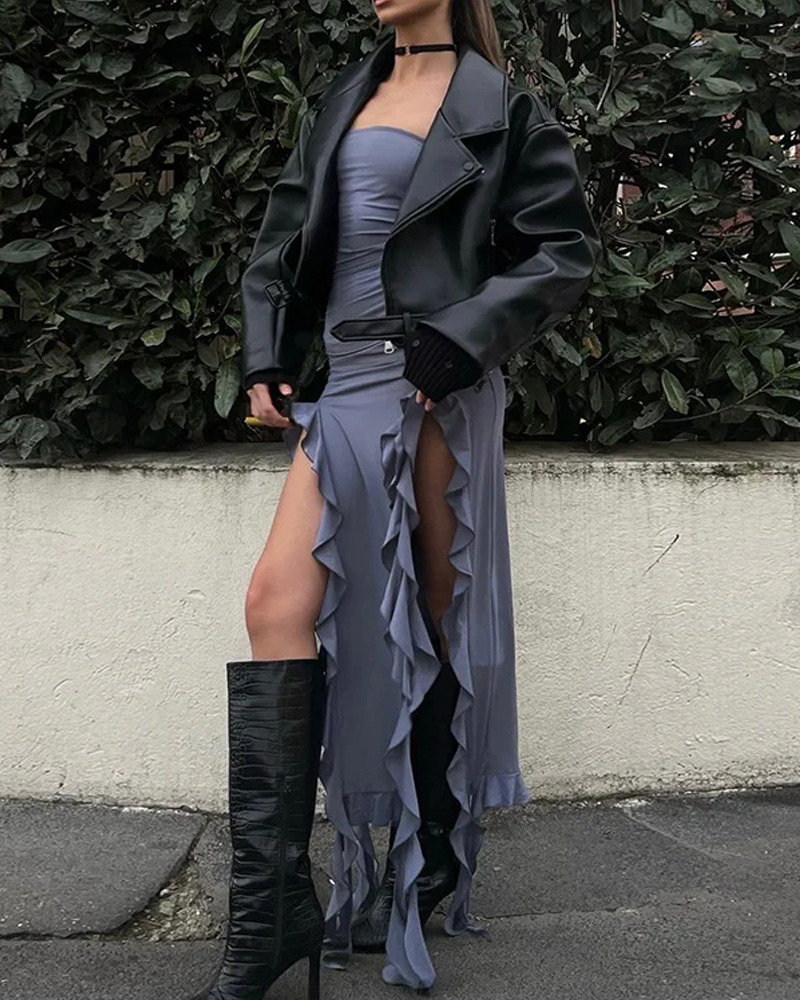 Y2K Ruffle Dress - 90s Grunge, Retro Summer, Pastel Goth, Y2K Party & Club Outfits