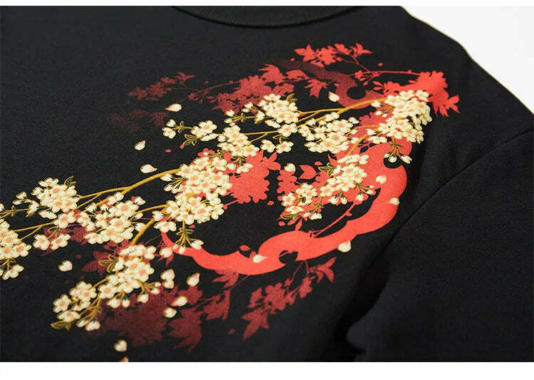 Y2K Sakura Samurai Tee - Retro 90s Grunge, Pastel Goth, and Summer Y2K Fashion
