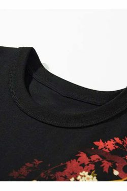 Y2K Sakura Samurai Tee - Retro 90s Grunge, Pastel Goth, and Summer Y2K Fashion