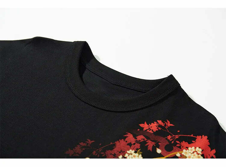 Y2K Sakura Samurai Tee - Retro 90s Grunge, Pastel Goth, and Summer Y2K Fashion