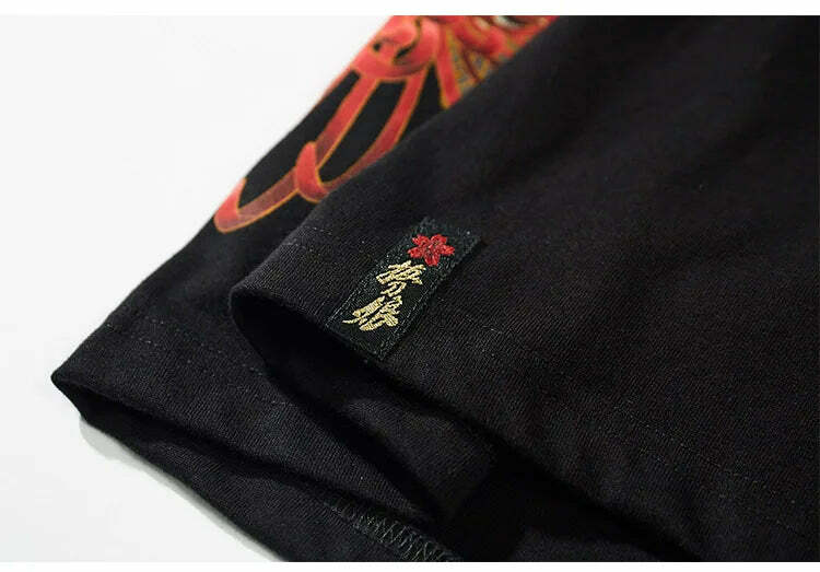 Y2K Sakura Samurai Tee - Retro 90s Grunge, Pastel Goth, and Summer Y2K Fashion
