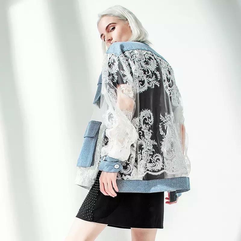 Y2K Semi-Transparent Blue Jacket - 90s Grunge, Retro, Summer, Party, and Club Outfits
