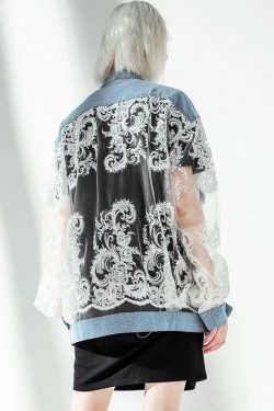 Y2K Semi-Transparent Blue Jacket - 90s Grunge, Retro, Summer, Party, and Club Outfits
