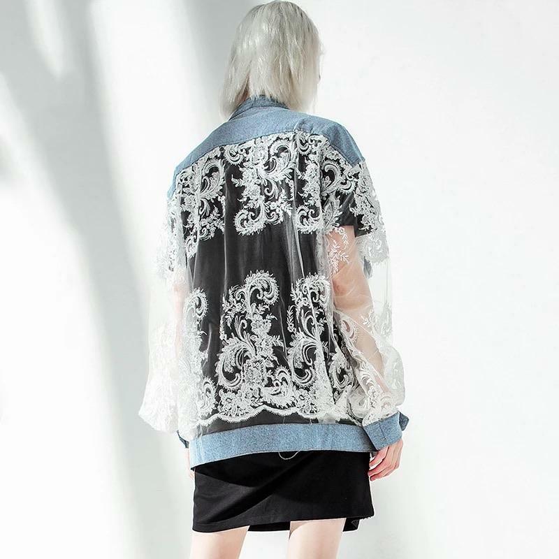 Y2K Semi-Transparent Blue Jacket - 90s Grunge, Retro, Summer, Party, and Club Outfits