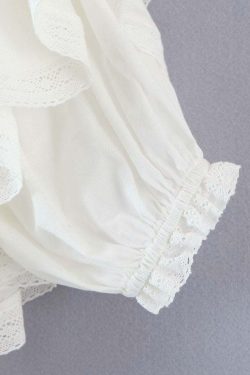 Y2K Sheer White Mini Dress - 90s Grunge, Retro Summer Outfit, Y2K Party & Club Fashion