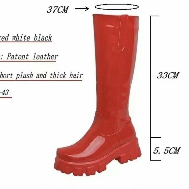 Y2K Shiny Knee-High Boots - Retro 90s Grunge, Summer Party, Club & Popstar Outfits