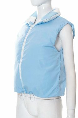 Y2K Sky Cloud Puffer Jacket - Retro 90s Grunge, Summer Y2K Outfits, Pastel Goth Fashion