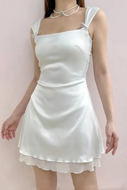 Y2K Sleeveless Mini Dress - 90s Grunge, Retro Summer Outfit, Pastel Goth, Y2K Party Look