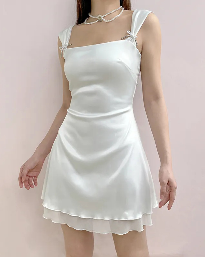 Y2K Sleeveless Mini Dress - 90s Grunge, Retro Summer Outfit, Pastel Goth, Y2K Party Look