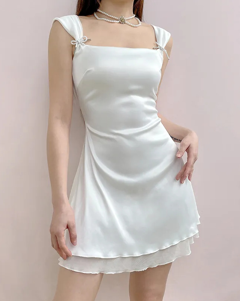 Y2K Sleeveless Mini Dress - 90s Grunge, Retro Summer Outfit, Pastel Goth, Y2K Party Look