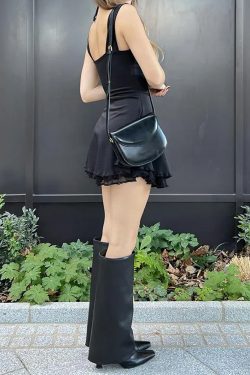 Y2K Sleeveless Mini Dress - 90s Grunge, Retro Summer Outfit, Pastel Goth, Y2K Party Look