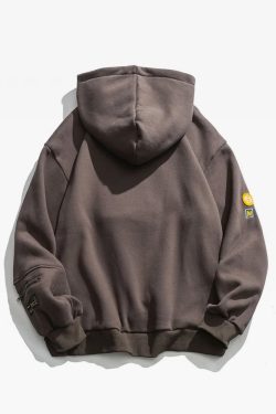 Y2K Smiley Hoodie - Retro 90s Grunge, Pastel Goth, Summer Y2K Outfits, Popstar Vibes