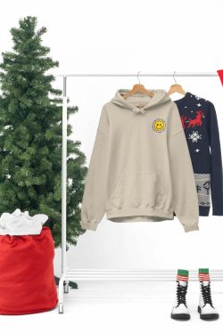Y2K Smiley Just Woke Up Hoodie Sweatshirt - Retro 90s Grunge, Y2K Summer & Party Outfits