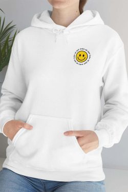 Y2K Smiley Just Woke Up Hoodie Sweatshirt - Retro 90s Grunge, Y2K Summer & Party Outfits