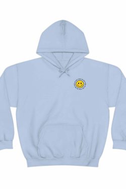Y2K Smiley Just Woke Up Hoodie Sweatshirt - Retro 90s Grunge, Y2K Summer & Party Outfits