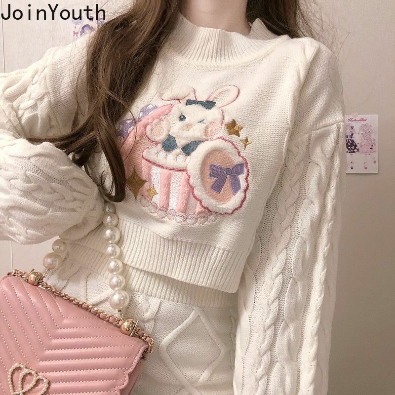 Y2K Soft Girl Kawaii Two Piece Set - 90s Grunge, Retro Summer Outfits, Pastel Goth Fashion