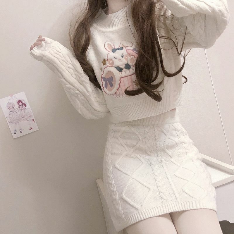 Y2K Soft Girl Kawaii Two Piece Set - 90s Grunge, Retro Summer Outfits, Pastel Goth Fashion