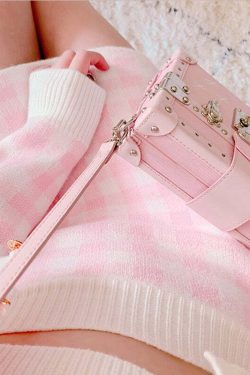 Y2K Soft Girl Knitted Cardigan Skirt 3-Piece Set Pink - Retro 90s Grunge Summer Outfit