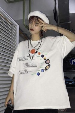 Y2K Solar System Shirt - Retro 90s Grunge, Pastel Goth, Summer Y2K Outfits, Baby Tees Y2