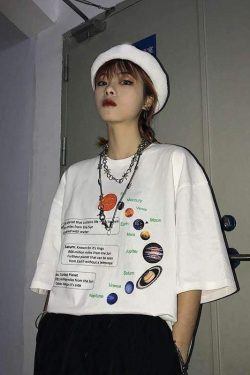 Y2K Solar System Shirt - Retro 90s Grunge, Pastel Goth, Summer Y2K Outfits, Baby Tees Y2