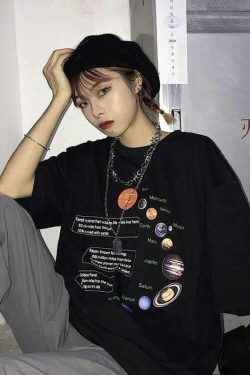 Y2K Solar System Shirt - Retro 90s Grunge, Pastel Goth, Summer Y2K Outfits, Baby Tees Y2